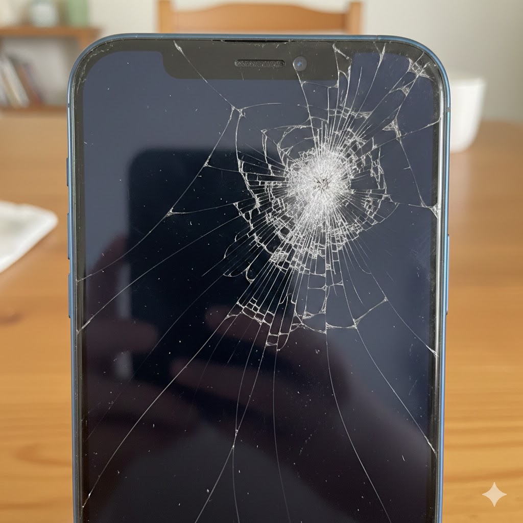 【iPhone 13】画面がバキバキに…！[海老名]で即日修理するなら[スマホ修理工房海老名ビナウォーク店]へ